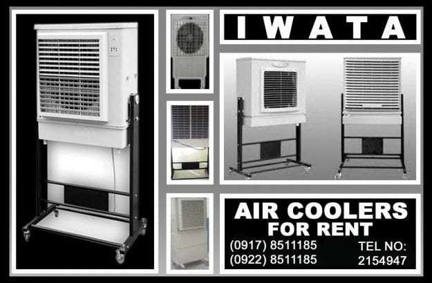 Iwatas Air Cooler Rent Philippines