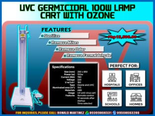 UVC GERMICIDAL 100W LAMP CART WITH OZONE