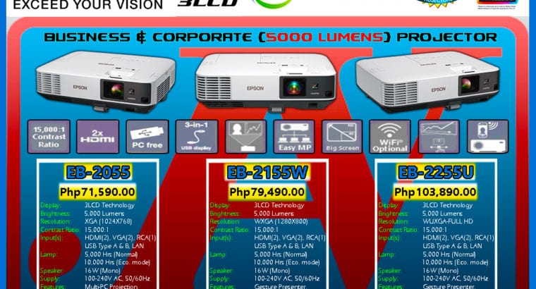 Epson EB-2055 5000 ANSI Lumens LCD Projector