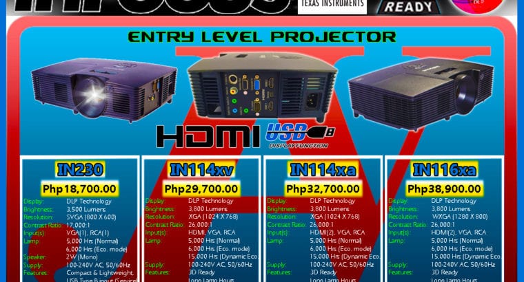 InFocus IN230 IN114xv IN114xa IN116xa 3500 3800 Lu