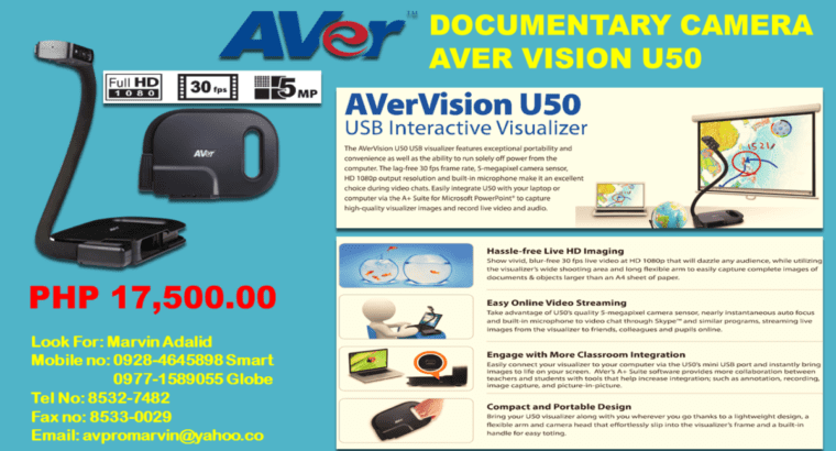 Aver vision Visualizer Multimedia Document Cameras