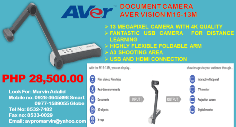 Aver vision Visualizer Multimedia Document Cameras