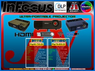 InFocus IN1116 IN1118HD 2400 Lumens Ultra Portable