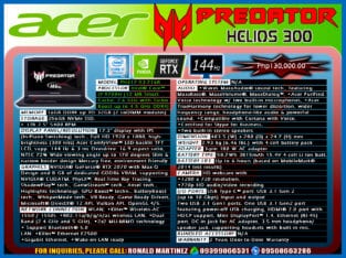 Laptop ACER PREDATOR HELIOS 300 CORE i7 – PH317-53