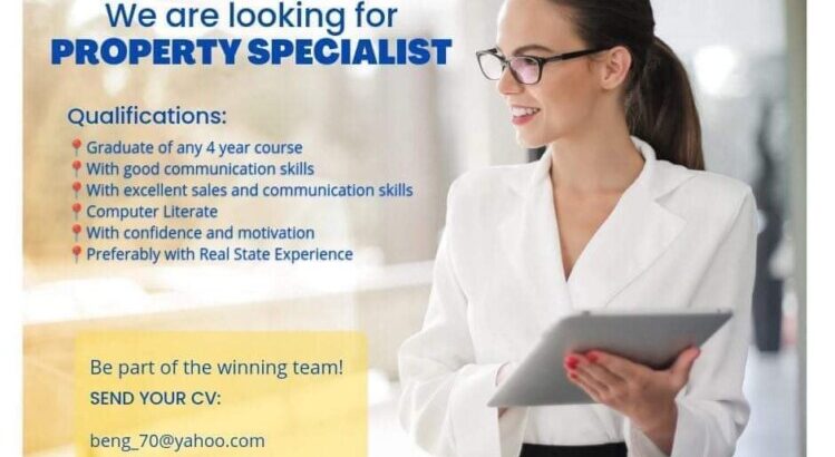 Looking For PROPERTY SPECIALIST To Join SMDC