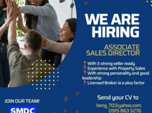 Job Hiring ASSOCIATE SALES DIRECTOR to join SMDC